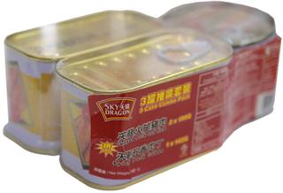 Chopped Pork and Ham And Spiced Pork Cubes 3 Cans Combo Pack